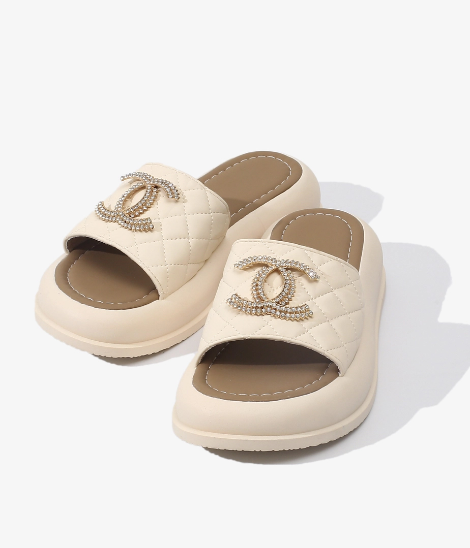 凉鞋 - 黑 - 丝绒 - CHANEL - 艺术视图1 - 查看全尺寸版本